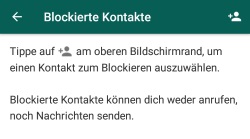 Lesen dibpodiszi: nachrichten whatsapp kontakte blockierte Blockierte Nachrichten
