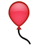 Roter Luftballon Smiley