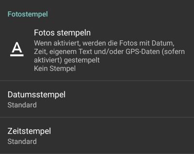 Android Foto Zeitstempel