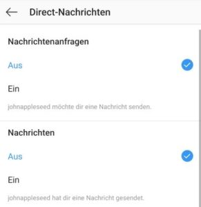 Instagram Direkt-Nachrichten deaktivieren?