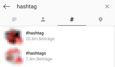 Mehrere Hashtags bei Instagram suchen