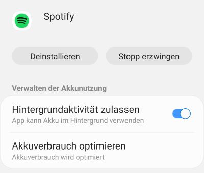 Spotify stoppt beim Sperren