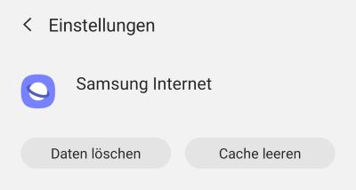Samsung Internet angehalten